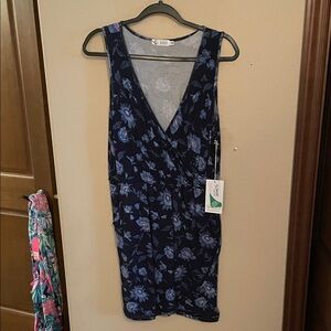 Carve Designs Navy Floral Midi Dress
